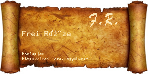 Frei Róza névjegykártya