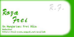 roza frei business card