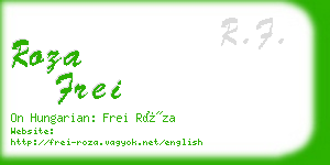 roza frei business card